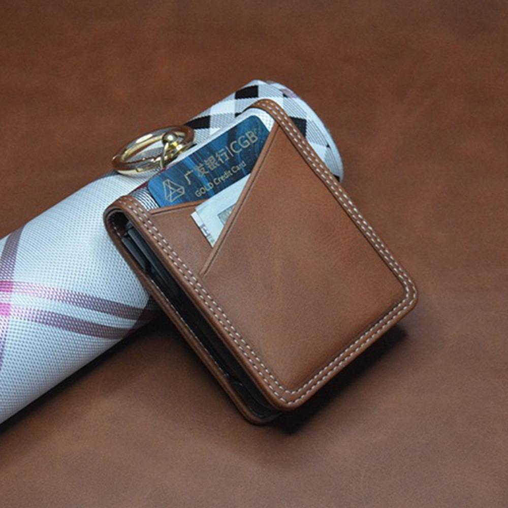 For Samsung Galaxy Z Flip7 FE 5G/Z Flip6 5G Case Metal Ring Card Holder Leather Coated PC Phone Cover