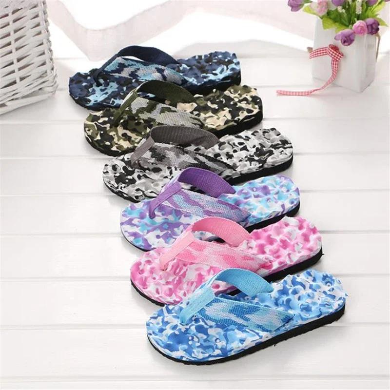 Men Flip Flops Floor Flat Shoes Indoor Summer Home Slippers Male Massage Slipper Camouflage Comfortable Zapatillas de hombre