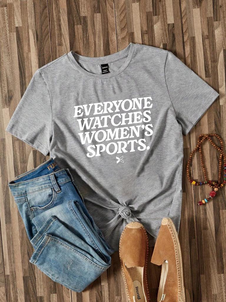 T-shirt Unisex Tutti Guardano lo Sport T-shirt Estiva a Maniche Corte Stampata Girocollo T-shirt Casual Moda Abbigliamento Unisex