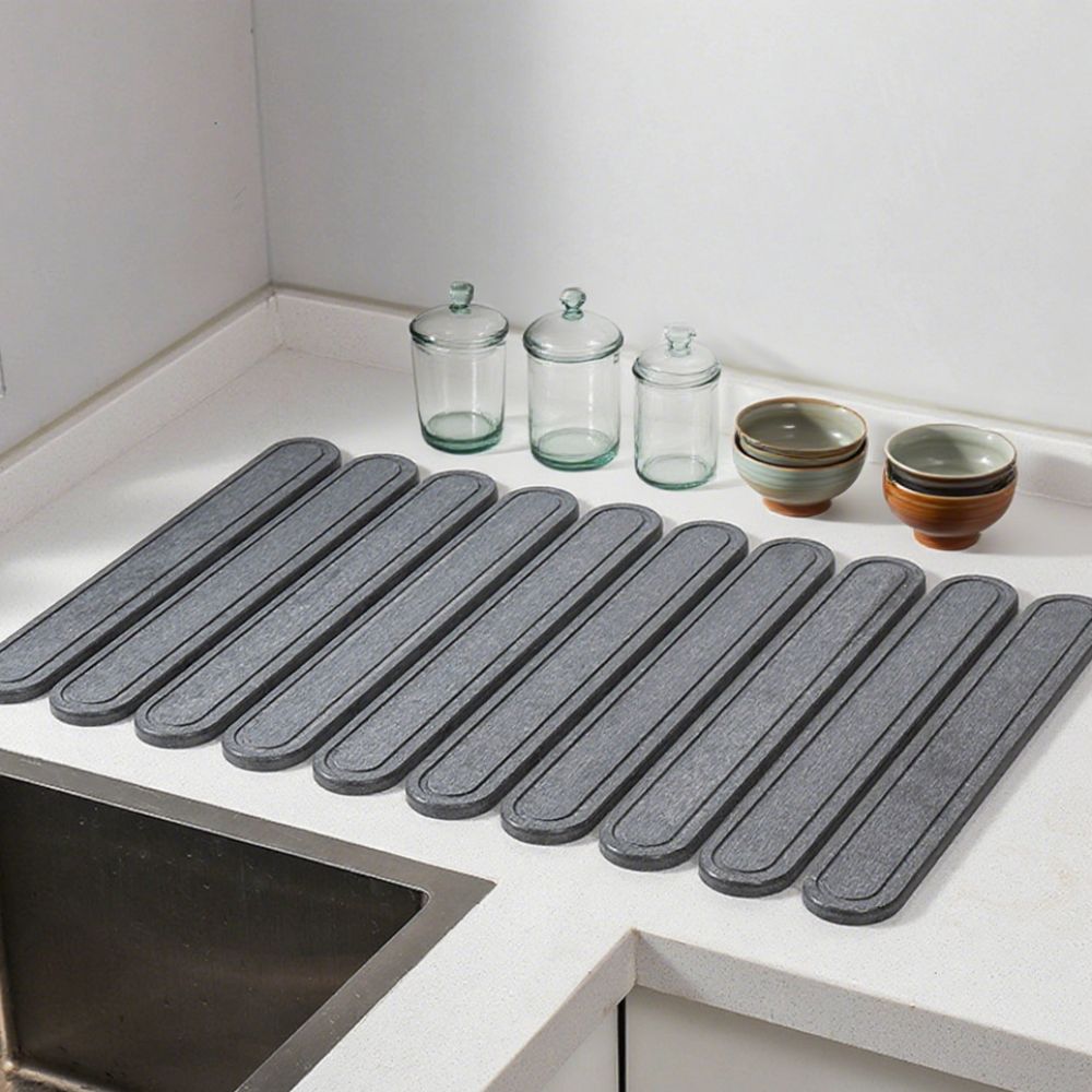 Quick Dry Tableware Drain Pad Diatomite Cup Drain Pad Bath Mat Dish Drying Mat  Vegetable