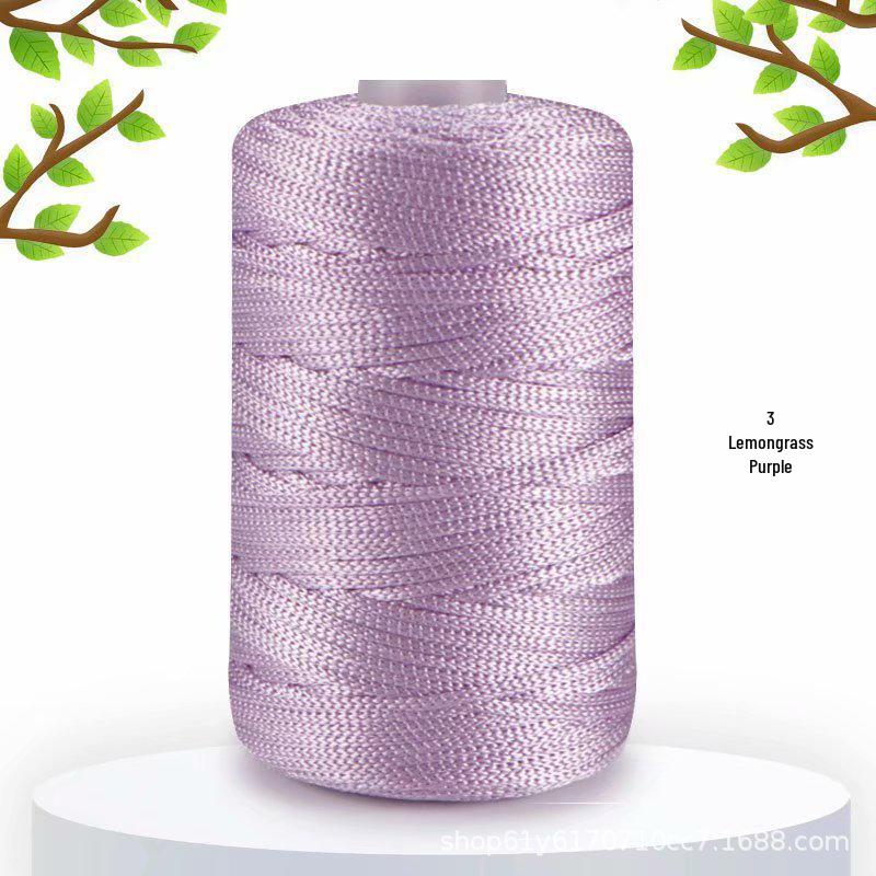 125g Ice Silk Linen Yarn for Knitting: Medium-Thick, Light, and Glossy for Hats, Bags, Cushions, and Crochet Projects.