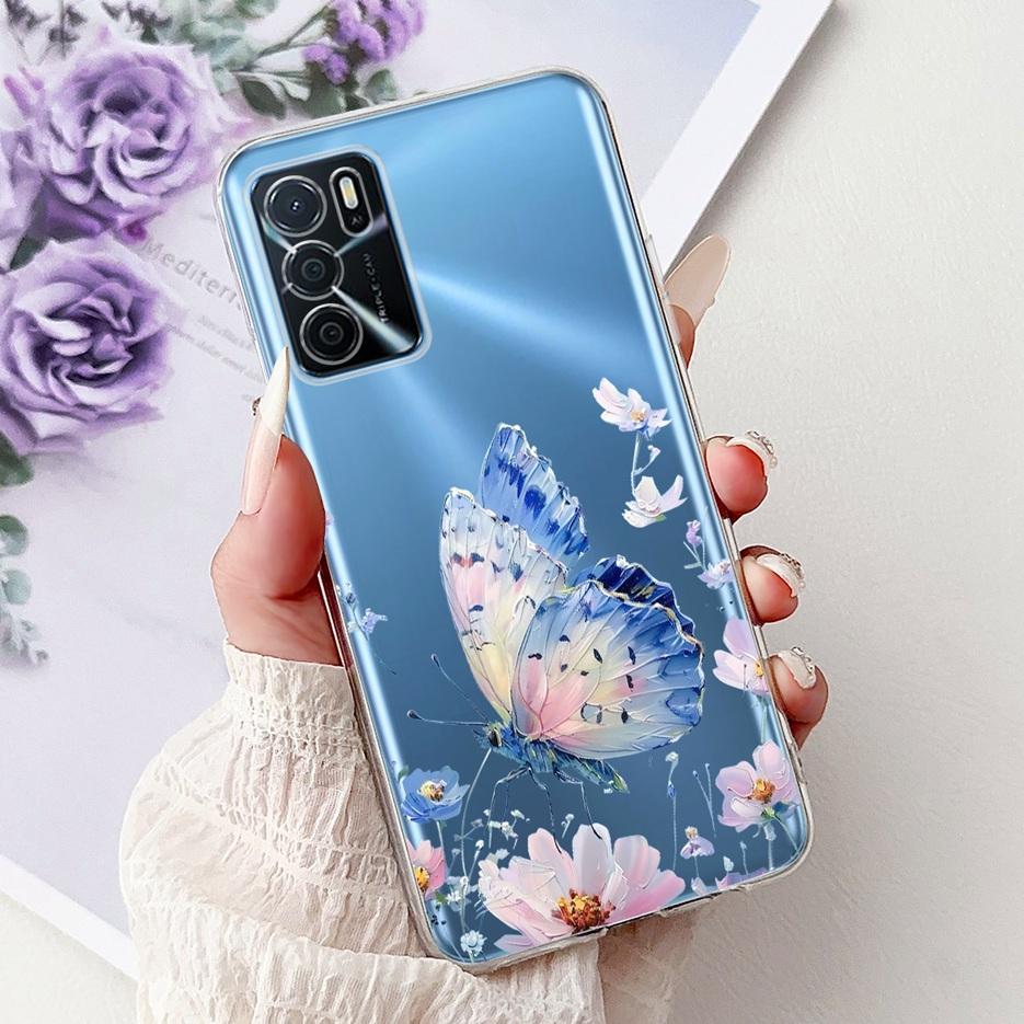 For Oppo A16 Case Oppo A16s CPH2271 Luxury Flowers Painted Cover Soft Slim Phone Case For Oppo A16k A 16 E OppoA16 S Fundas Bags