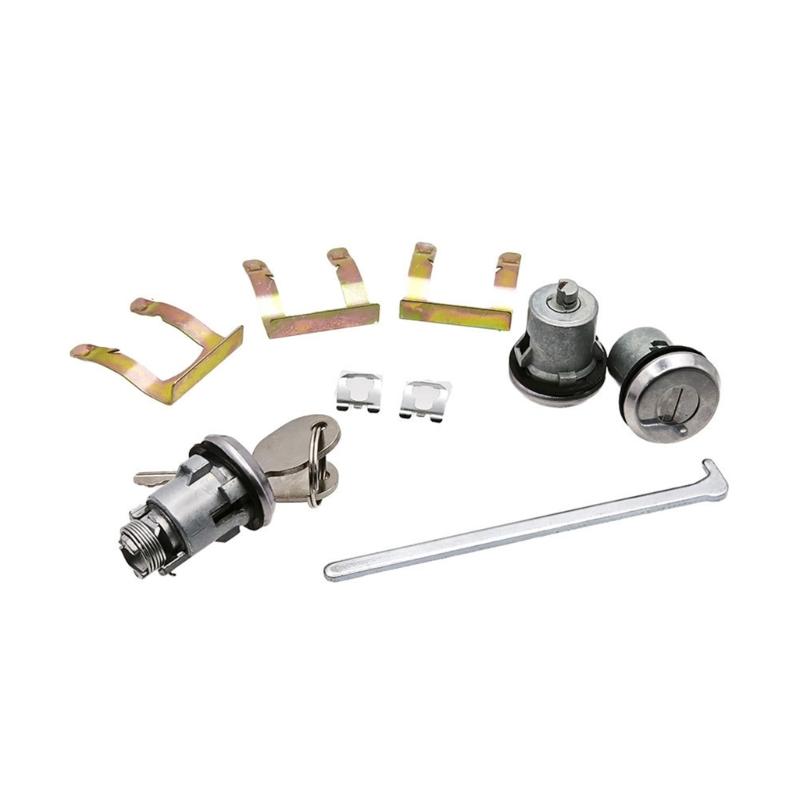 Car Door Lock Core Kit with 2 Keys, 654394765282 Hardware Set for Worn Lock Parts, Vehicle Restoration and Repair Service Use