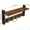 Coat Rack Towel Hanger Organizer Wall Hooks with Shelf Easy Installation Entryway for