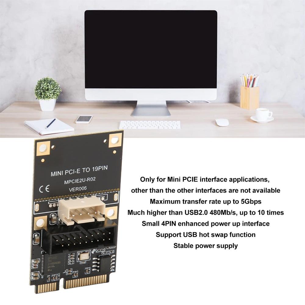 Plug and Play Mini PCIE zu USB3.2 Erweiterungskarte PCIE Erweiterungskarte für Windows XP 7 8 10 11