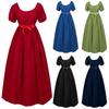 2023 New Cross-Border European and American Long Victorian Medieval Women's High-Waisted Ball Gown Cosplay Dress