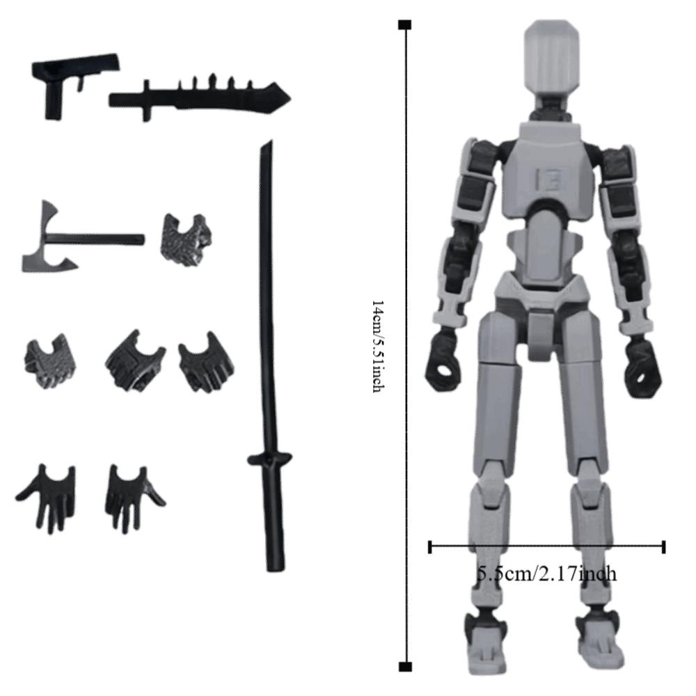 Multi Joint Mobile Action Figure Handheld Toy Movable Doll Multi-Jointed Robot  Collectible Display