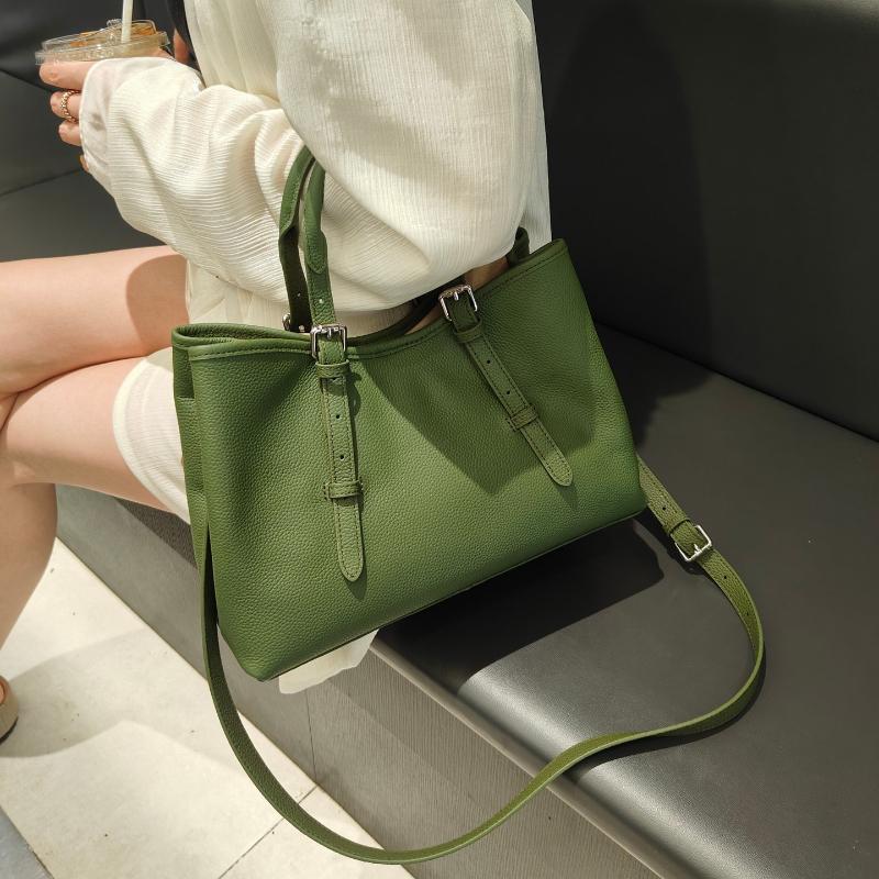 Leather Women's Bags Women's 2025 New Messenger High-end Commuting First-layer Cowhide Tote Bag Women's Handbag