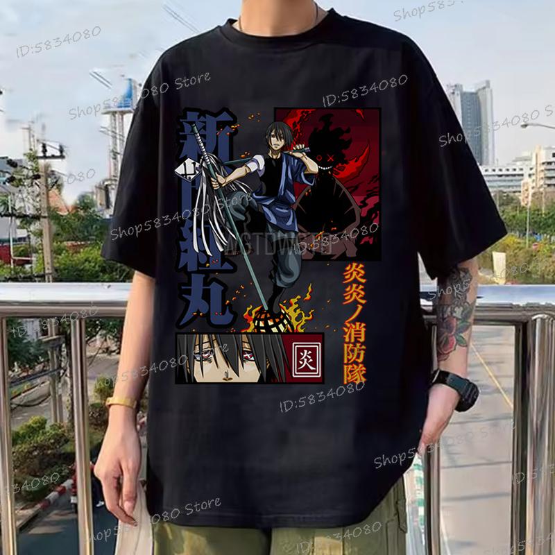 Anime Fire Force Printed Cool TShirt Anime Unisexga Adult Vintage Soft Tees Gift for Him Classic Fire Force Streetwear Tshirts