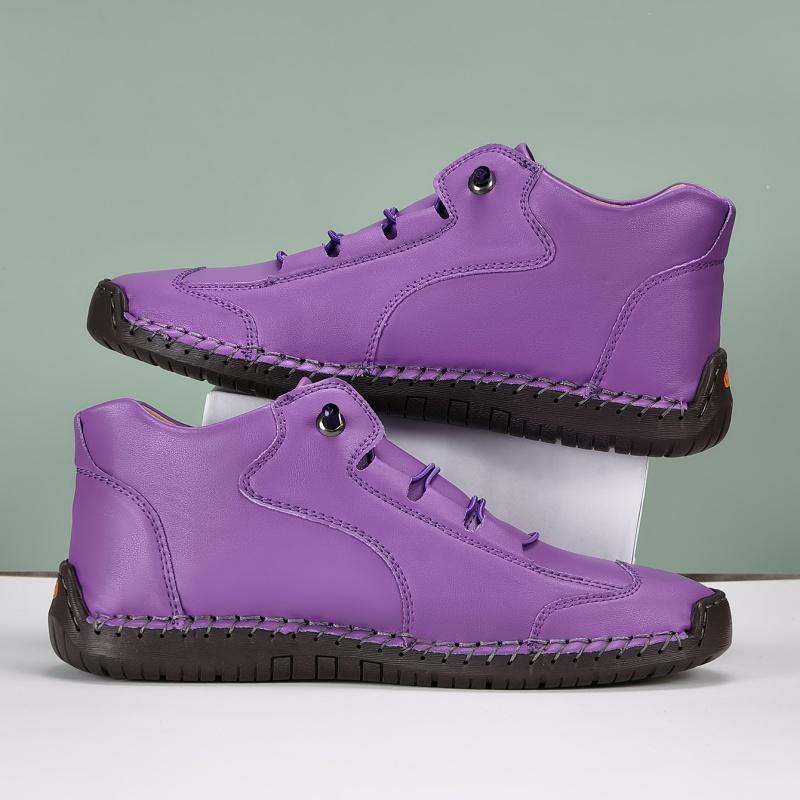 Women's High Top Outdoor Hiking Shoes Pink Ankle Boots Casual Wide Head Purple Green Shoes Plus Size