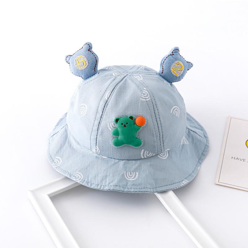 Niedlicher Baumwoll-Babysonnenhut für Jungen und Mädchen Frühling Herbst Fischerhut