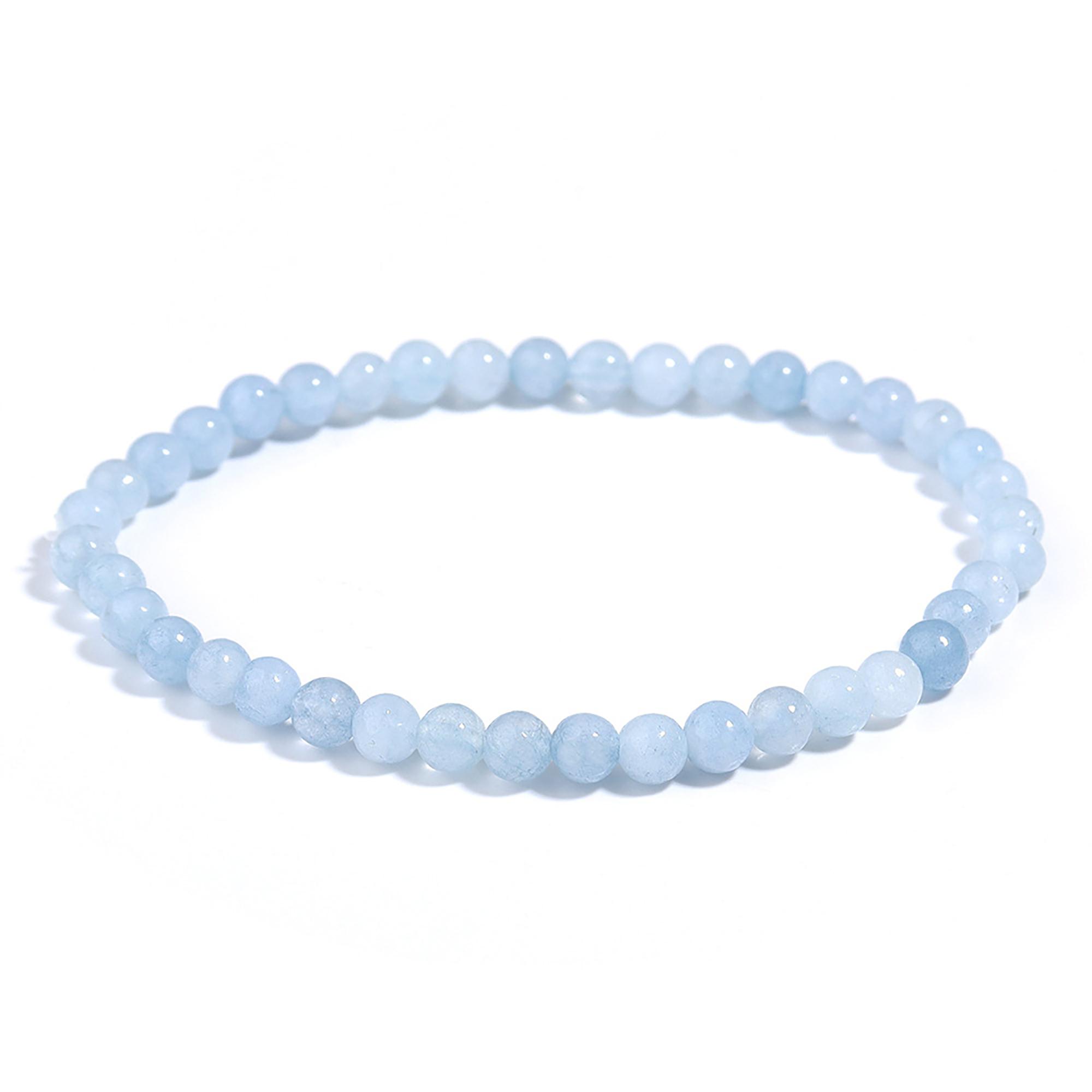 

1pc Natural Aquamarine Stone Beads Multiple Shapes Round Beads for Jewelry Making Handmade DIY Bracelet