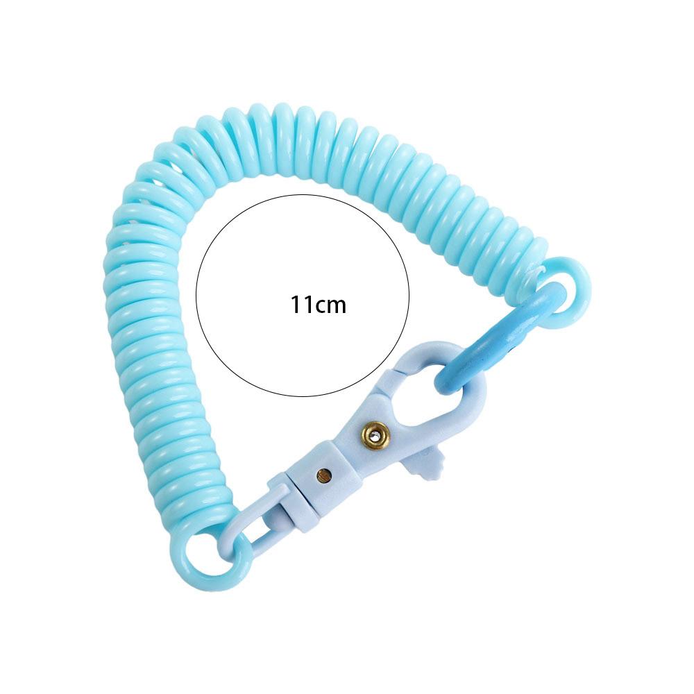Coil Keychain Anti-lost Lobster Clasp Rope Key Hooks Bracelet Spring Keyring Spring Keychain
