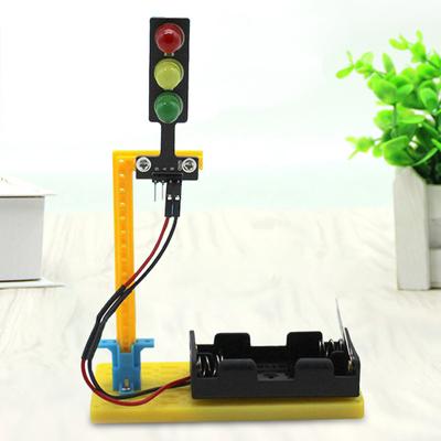 1Set Educational Kit Novelty Brain Development Handmade Traffic Light Technology Kit for Home