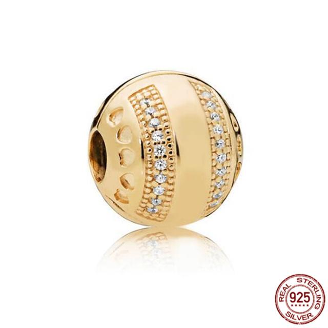 Bande de cœurs et pavé d'étoiles de mer, breloque à Clip en argent Sterling 925, perle adaptée au Bracelet de mode Original, bijoux fins, cadeau à faire soi-même