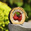 Couple Red Bird Figurine Resin Bird Garden Hanging Decoration Outdoor Bird Statue with Hanging Rope for Porch Home Indoor Outdoor Decor
