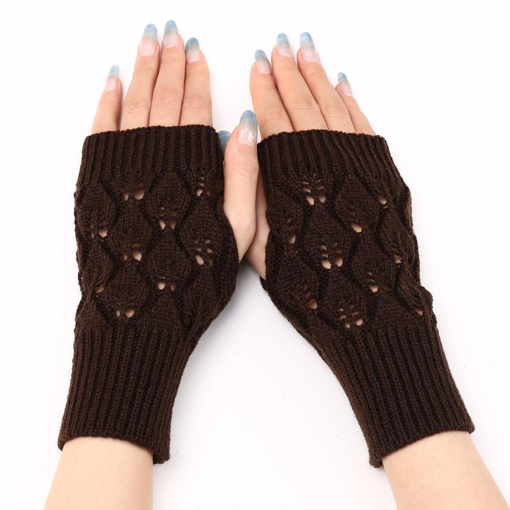 Kurze Blatt Handschuhe Neuer Stil für Männer und Frauen Herbst und Winter Gestrickte Fingerlose Wolle Warme Handgelenkwärmer