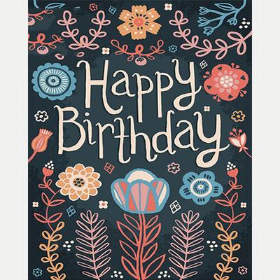 5D DIY Diamond Painting "Happy Birthday" Card Embroidery Cross Stitch