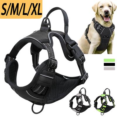 Pet Chest Strap Large Dog Vest Type Breathable Reflective Dog Harness Explosion-proof with Leash