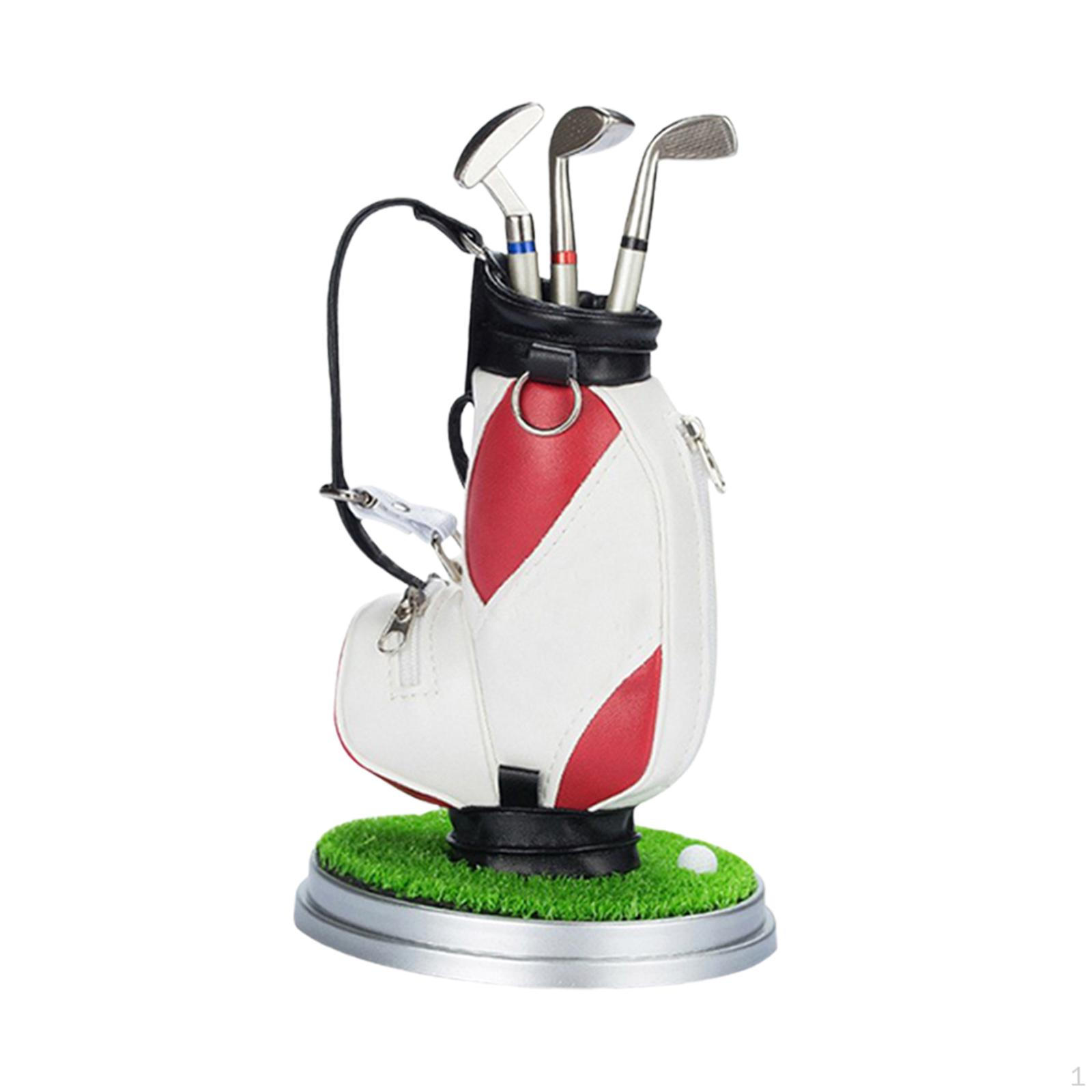 

Подставка для ручек в виде гольф-клуба с 3 ручками, элегантный настольный органайзер для энтузиастов