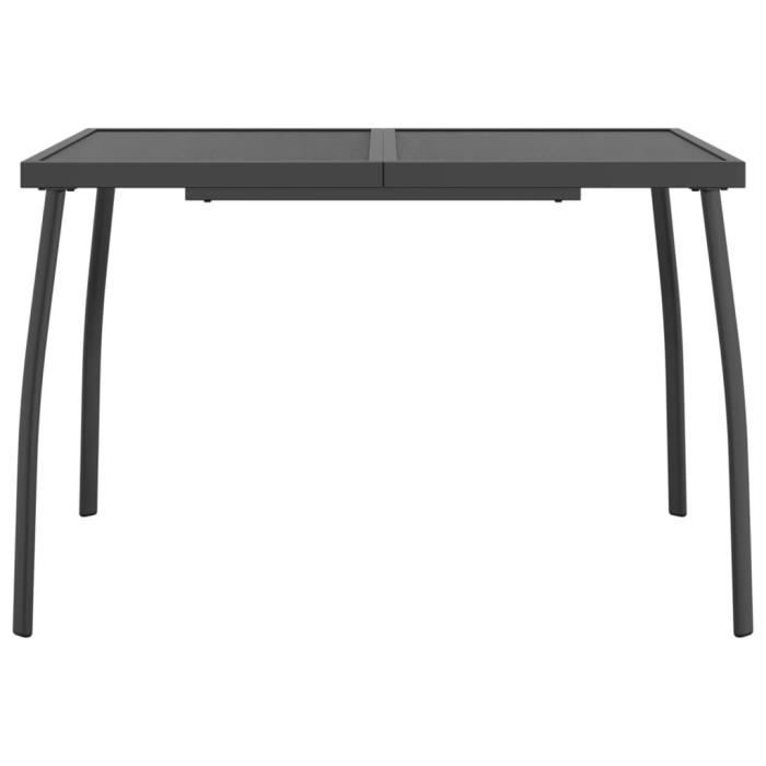 VidaXL Table de jardin anthracite 110x80x72 cm Treillis d'acier 362733