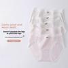 Girls Spring and Summer Cream Lattice Bubble Stripe Sweet No Trace Antibacterial Crotch Waist Triangle Briefs