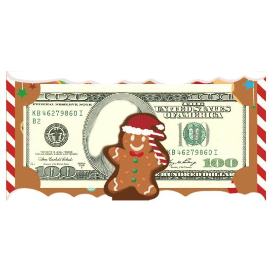 Yousheng Christmas Red Envelope Money Holder with 6 Slots DIY Holiday Cash Card Box Surprise Xmas Gift Card Holder