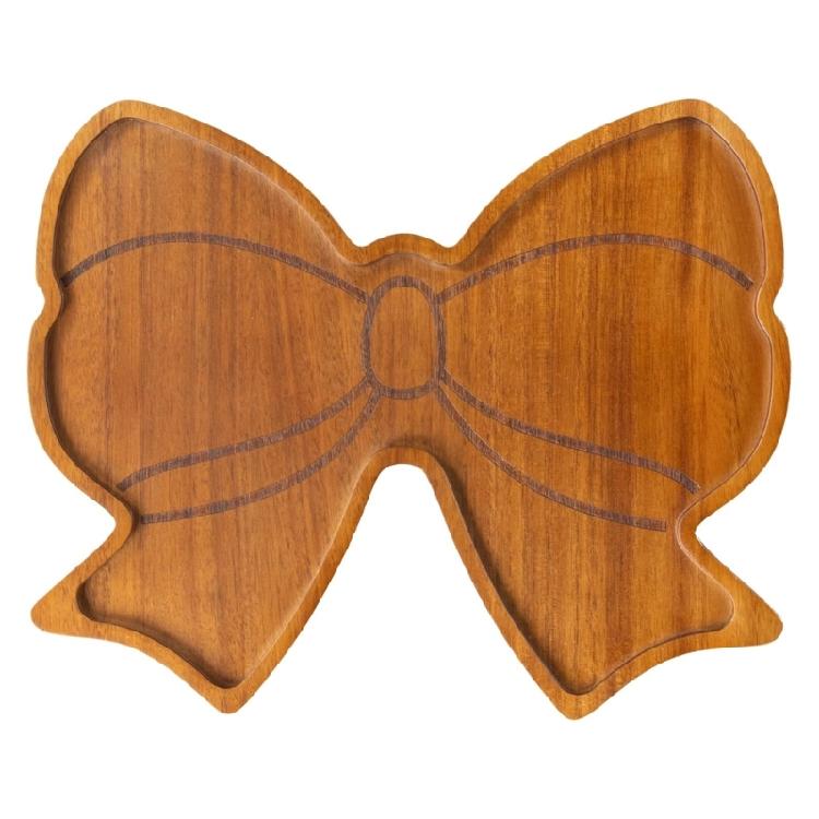 Wooden Fillable Bowtie Charcuterie Board Box for Wedding Birthday Party Decors Decorative Serving Platters and Trays