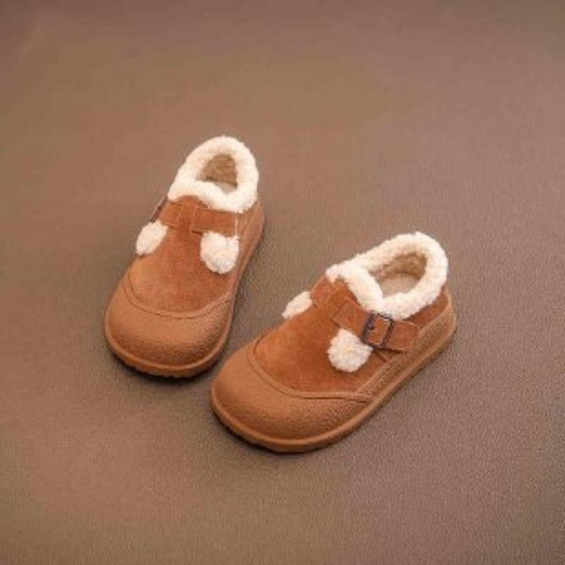 Kids Fleece Lined Warm Winter Children Plush Snow Boots Casual Unisex Kids Footwear