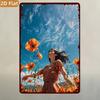 Vintage Metal Sign X Inch Floral Sky Nature Wall Art Decor for Home Garden Cafe Garage Gift