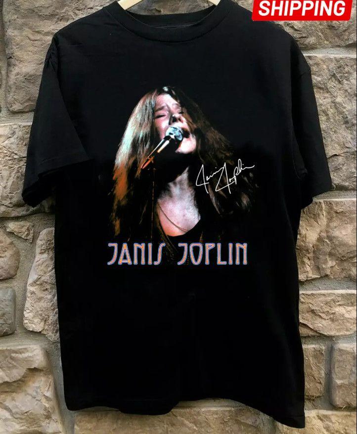 Unisex shirt Cotton Oversize Large Size New Popular Janis Joplin Singer Gift For Fan T-shirt size S-5XL