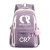 Football Star Cute Backpack Cr7 Primary And Secondary School Student Schoolbag Color Matching Waterproof And Wear-Resistant Backpack