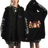 Solo Leveling Harajuku Anime Zipper Hoodies Mens Casual Zipper Coats Cartoon Printed Sweatshirts Hip Hop Hoody Streetwear Hooded Cardigan Tops