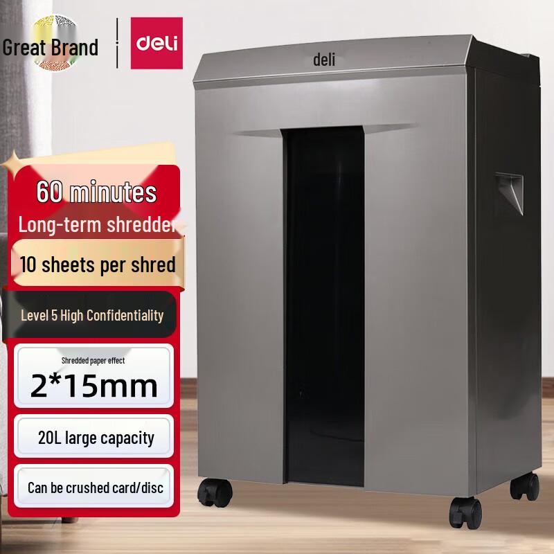 

Deli 9905 High-Security Cross-Cut Paper Shredder CN plug (adapter included)