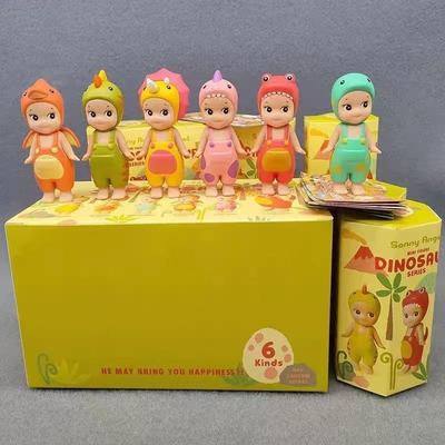 Cute Angel Blind Box Mystery Box Dinosaur Series Mini Anime Figurines Car Ornaments Children's Christmas and Birthday Gifts