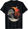 Chinese Style Taiji Picture Printed Men's T-shirt Chinese Yin-Yang Picture 100% Cotton T-shirt Hip Hop Streetwear Trend