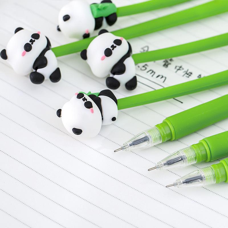 Cartoon Panda Silicone Pen - Cute Shaking Signature & Exam Pen for Students