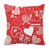Red Heart Valentine's Day Digital printing short plush pillow covers decorative for car sofa office cushion cover home goods