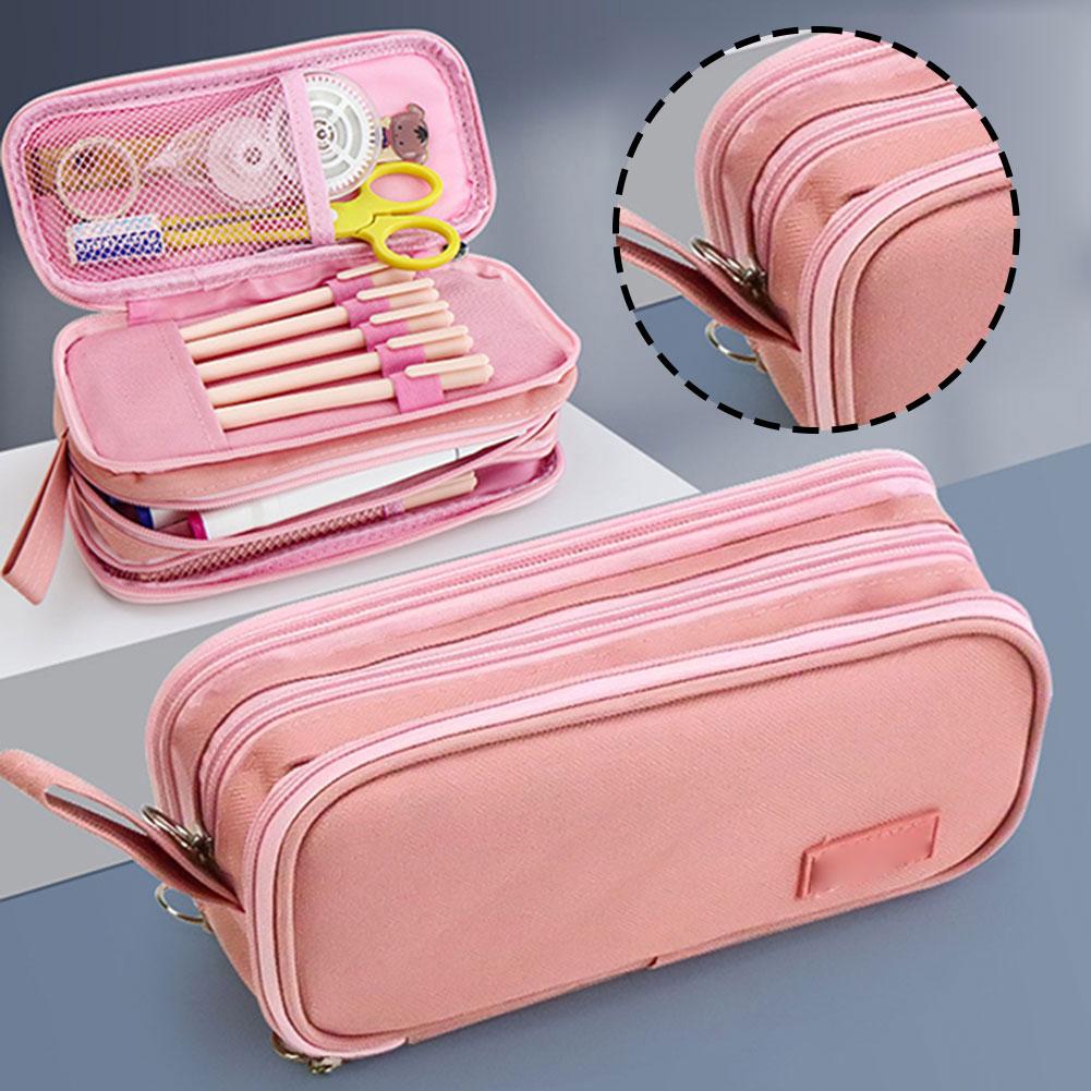Handheld Pencil Case Large Capacity Portable Pencil Bag for Storing Drawing Writing Tools For School Students Boys Girls