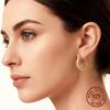 925 Sterling Silver Golden Filigree Hoop Earrings Vintage Scroll Pattern CZ Large Circle Earrings Jewelry Gift for Women Girls