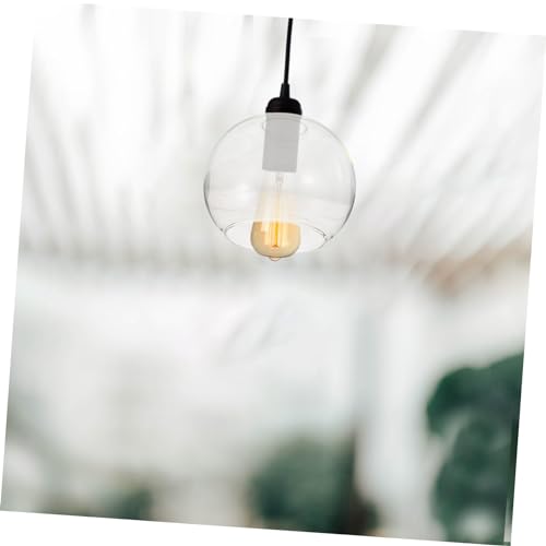 Cabilock Lantern Shade, Spherical Glass Pendant Light Shade, Transparent Light Cover, E26, Ceiling Light, Hanging Light, Bedroom, LED Compatible, No I