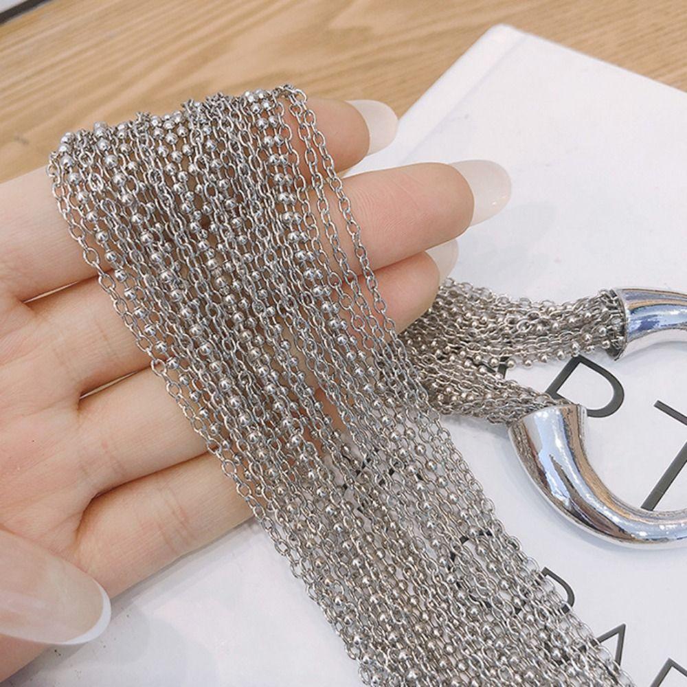 Gewebter Quasten-Pferdeschwanz, Haarspange aus Legierung mit Quastenkette, passend zu Party- und Abendkleidern