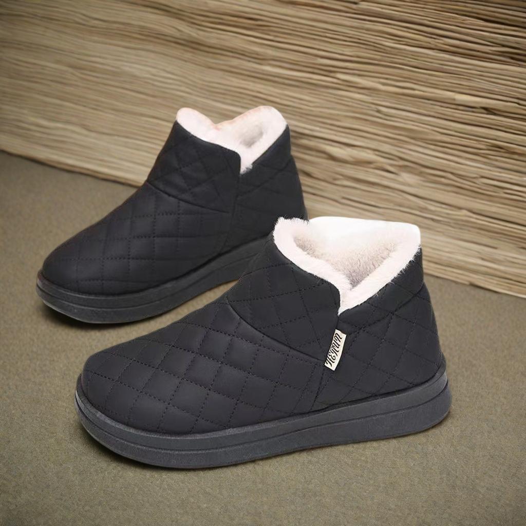 Popular short boots women's winter velvet thickened Northeast warm cotton shoes Korean version versatile thick-soled women's shoes short cott