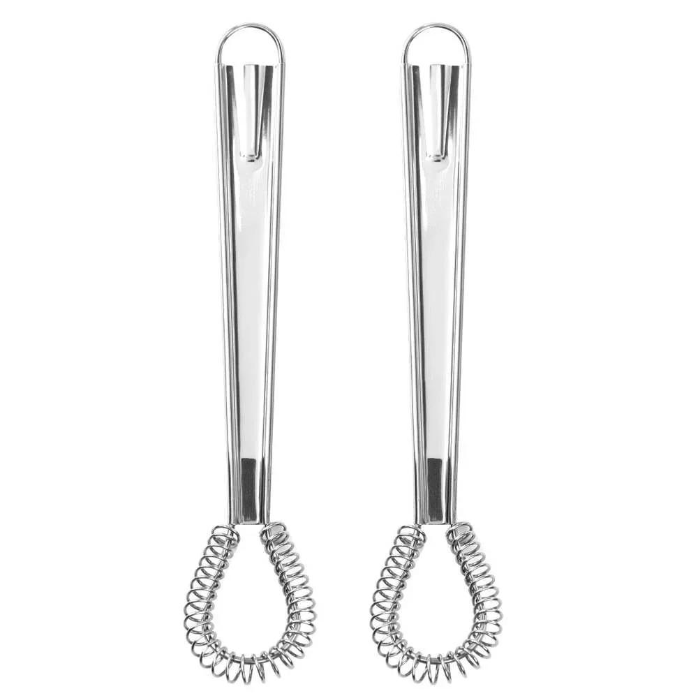 1Pcs Stainless Steel Spring Manual Whisk Egg Beater Handheld Mini Kitchen Egg Stiring Eggs Sauces Mixer Spring Beater
