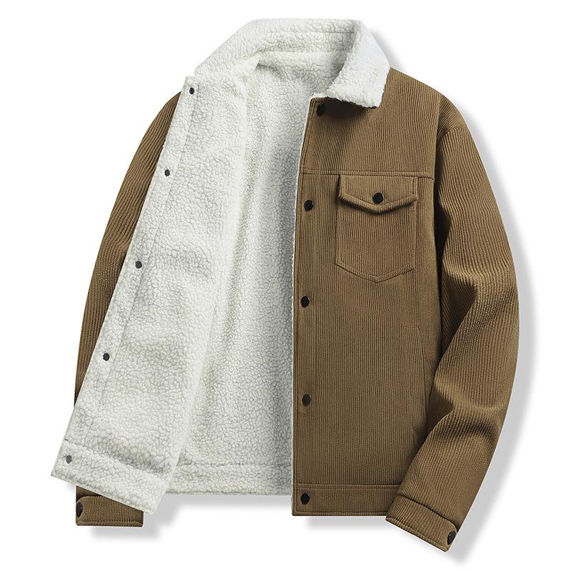 Thickened Casual Retro Lapel Tooling Jacket Cotton Jacket