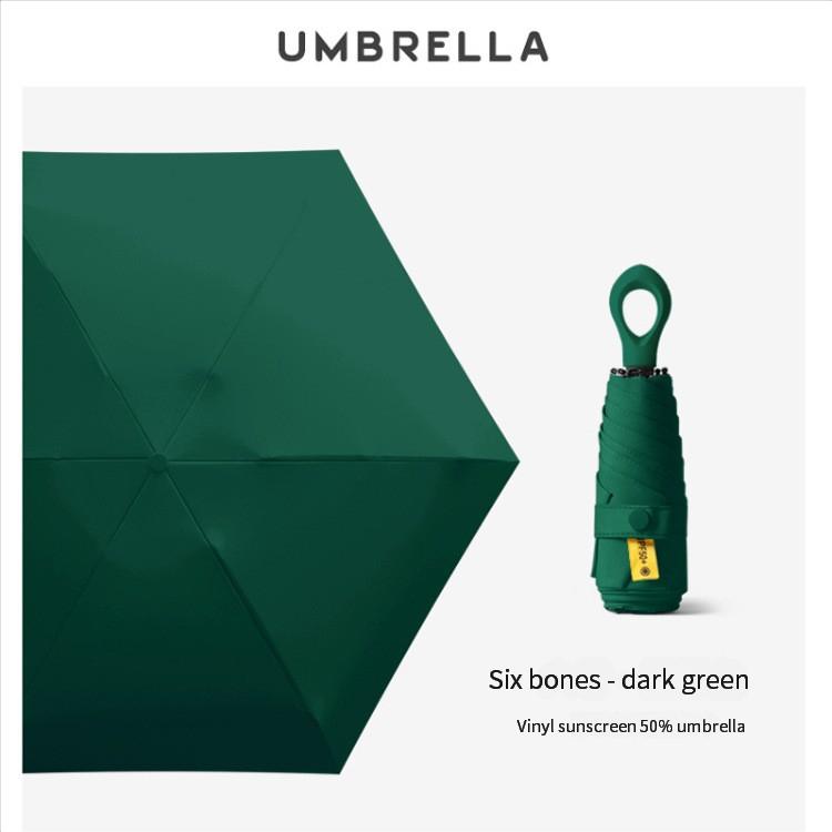 Mini Vinyl Sunscreen Parasol Folding Small Portable Ring Handle Sun Umbrella Wholesale Sun Umbrella Manufacturer Spot Stock