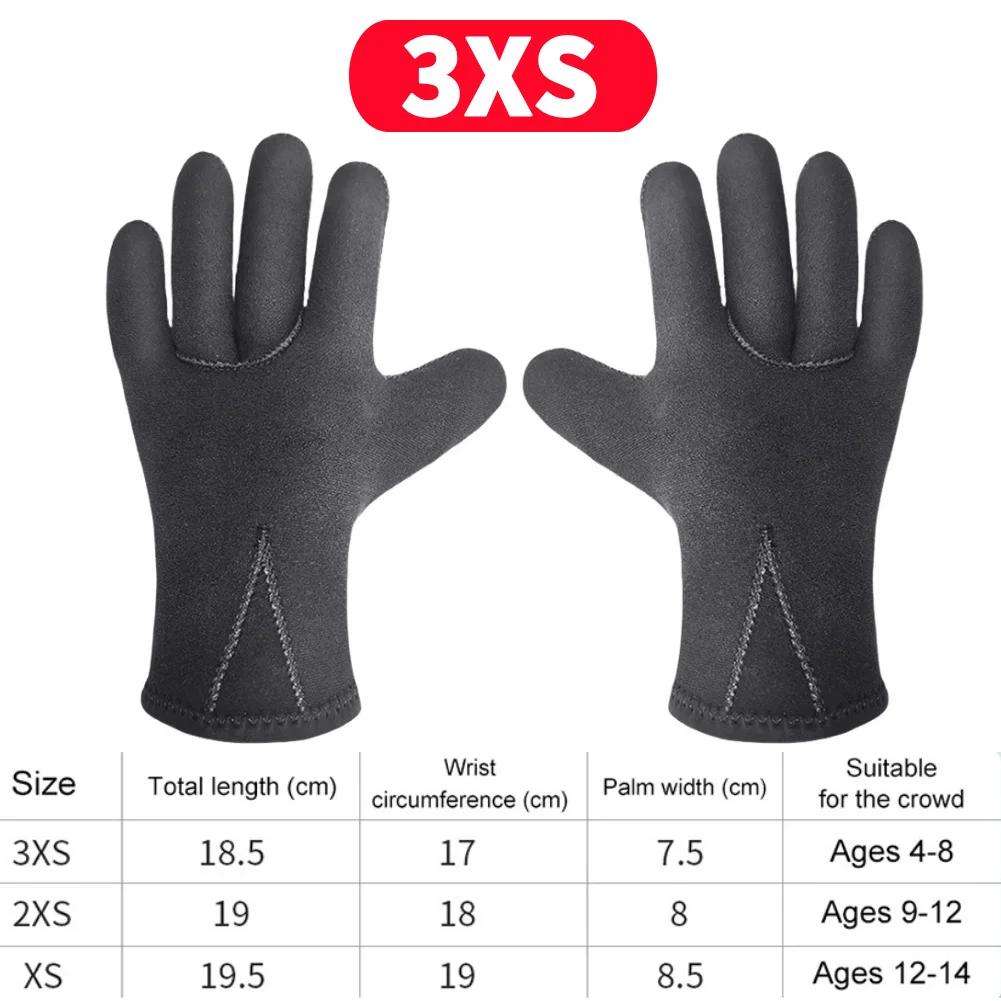 3mm Neoprene Kids Diving Gloves Wetsuit Water Gloves Outdoor Fishing Gloves for Scuba Diving Snorkeling Surfing Spearfishing