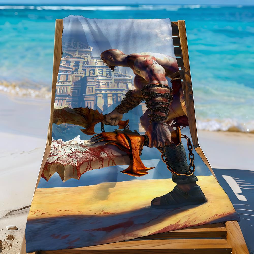 Game G-God Of War Towel Beach Shower Bath Travel Lightweight Skin Friendly for Pool Camping Cruise Summer