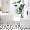 20x20cm 12 Peças Azulejos de Chão Mosaico de PVC Autocolantes Impermeáveis Antiderrapantes para Banheiro Cozinha DIY Reforma de Piso Casa
