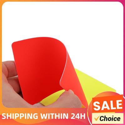 Hot Sale Red Card Classic Delicate Texture PVC Soccer Referee Red Yellow Cards Football Match Training Referee Tool 8x11cm